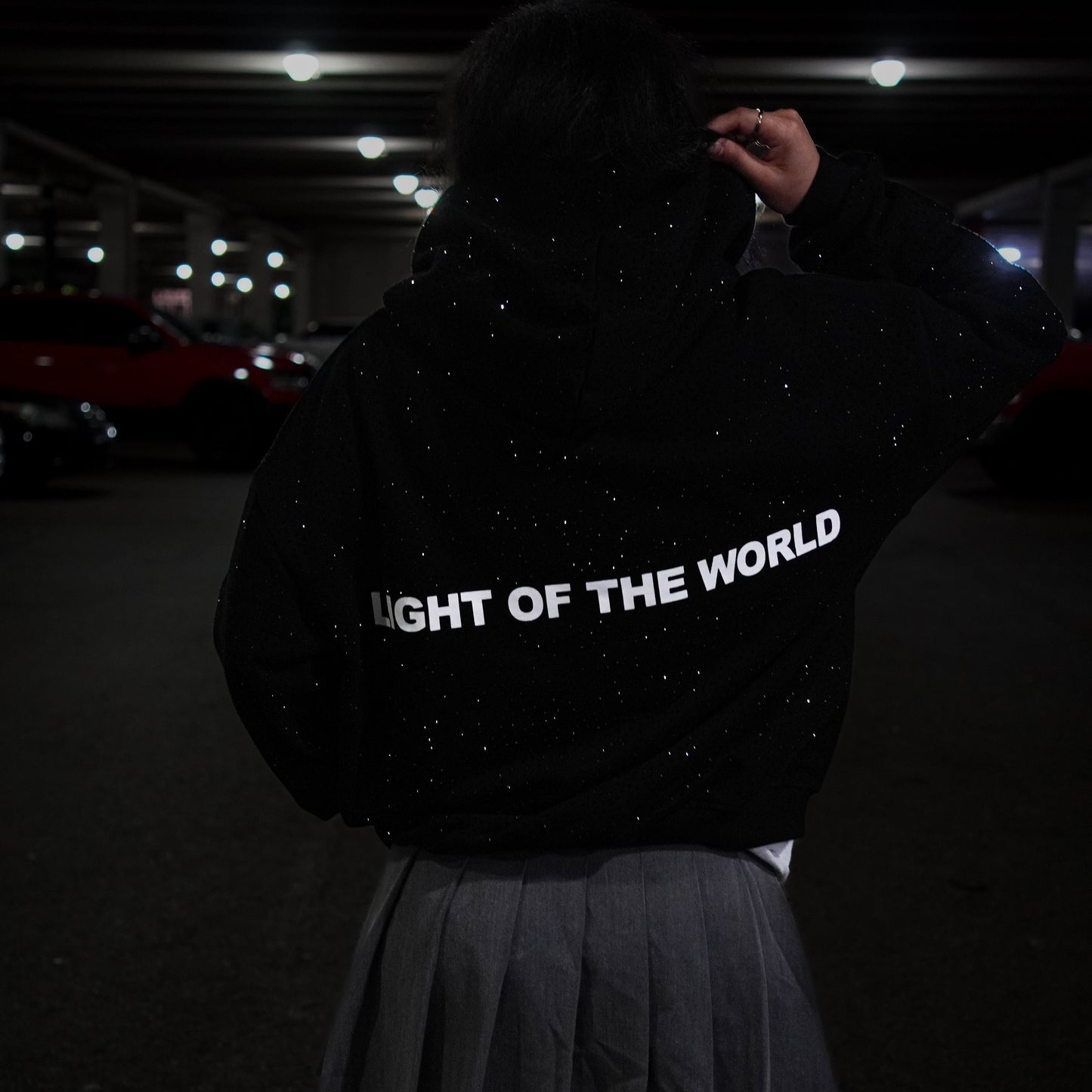JESUS IS THE LIGHT Rhinestone Hoodie