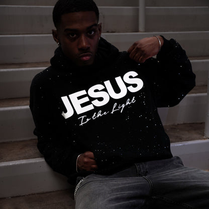 JESUS IS THE LIGHT Rhinestone Hoodie