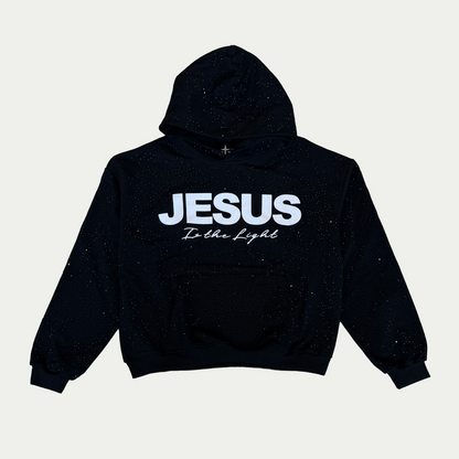 JESUS IS THE LIGHT Rhinestone Hoodie